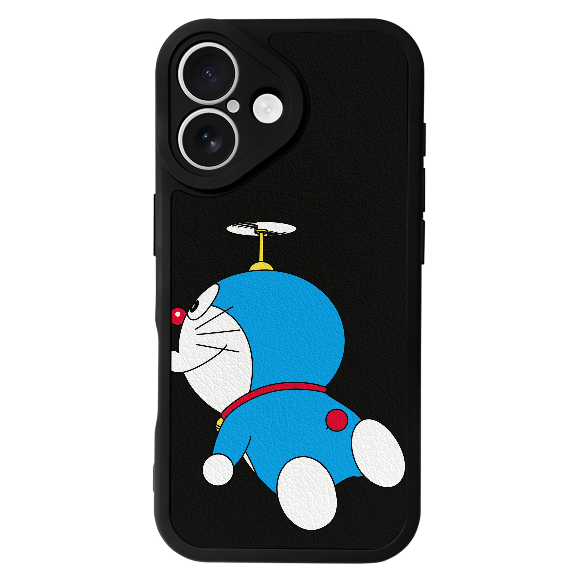 （画像用） ドラえもん Doraemon 【iPhone 16シリーズ対応】シリコンスマホケース（レザー調） 材質：シリコン